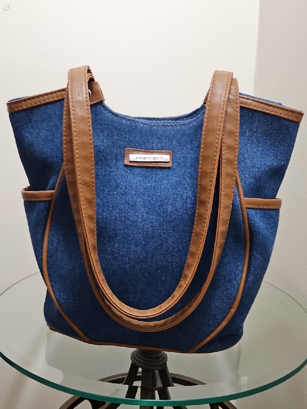 Longaberger Vintage Denim Shoulder Bag